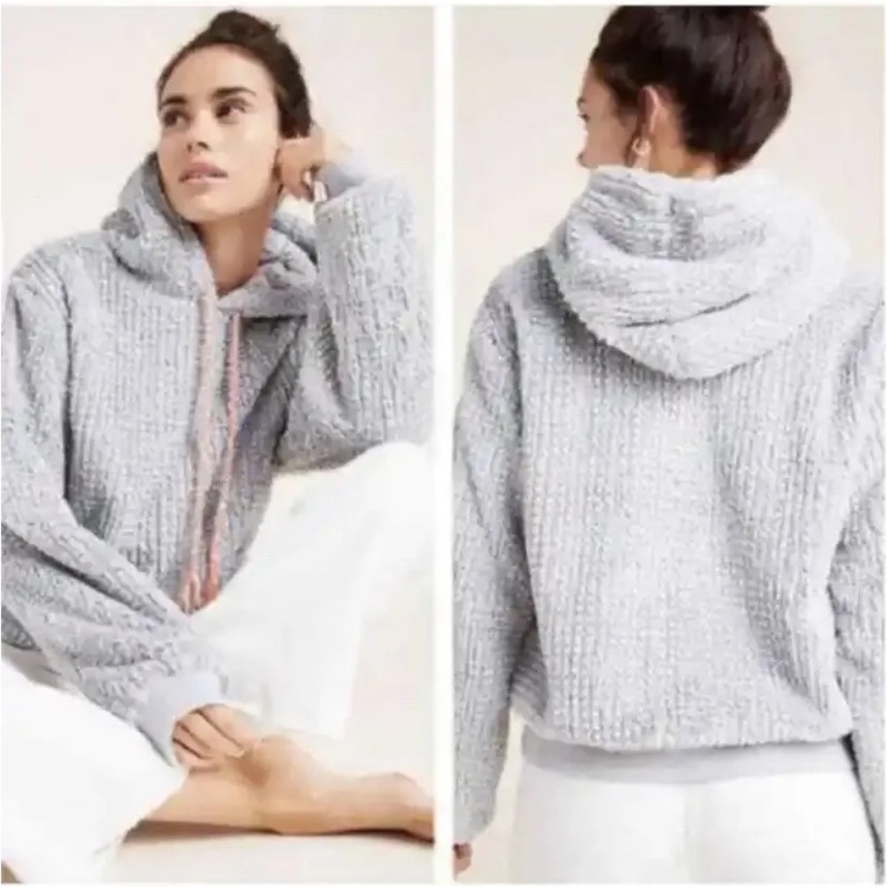 Anthropologie Nanette Sherpa Hoodie L